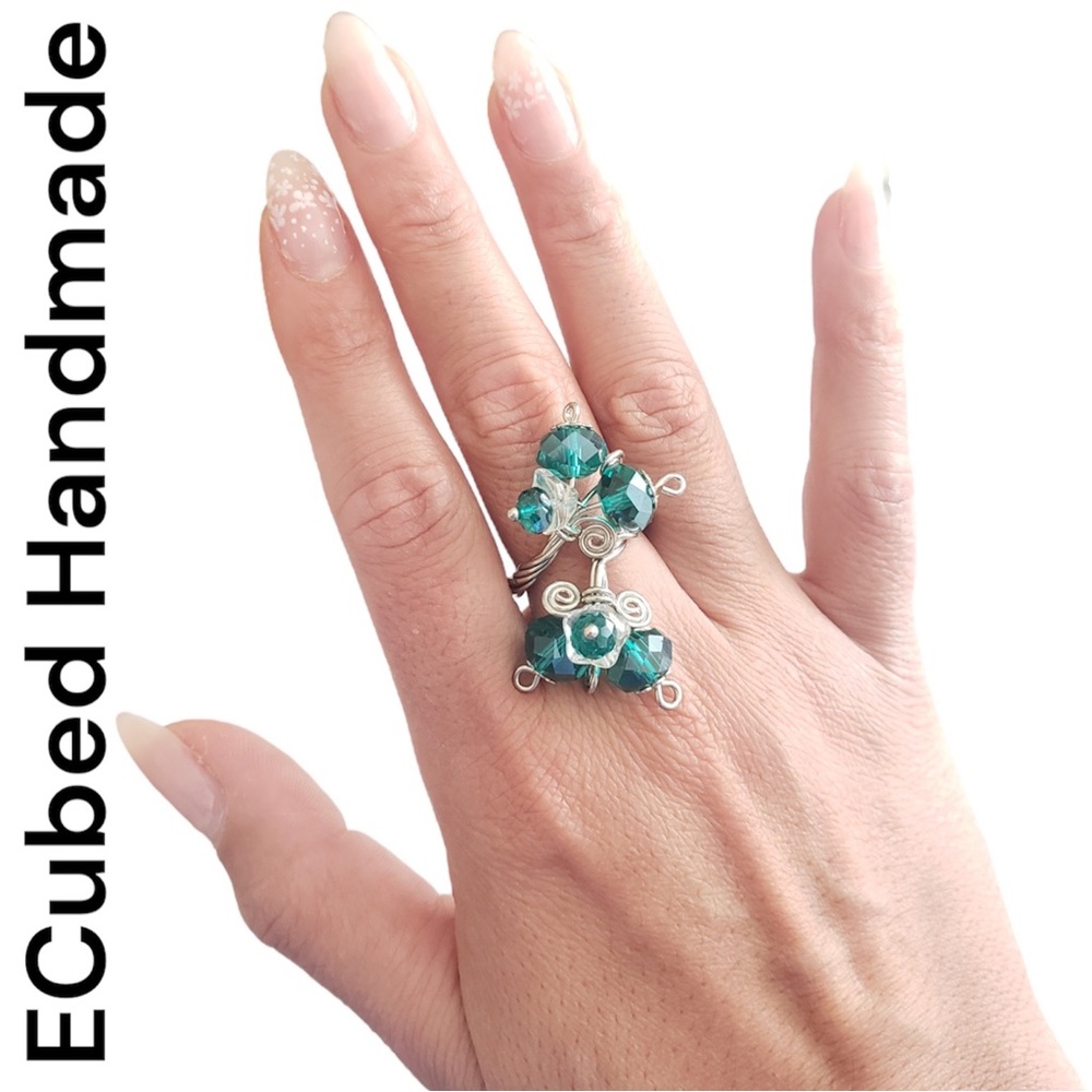 Rhinestone Adjustable Ring - Picture 3 of 3